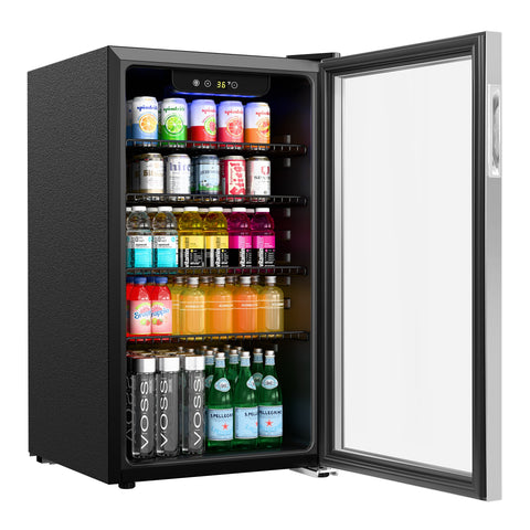 18 in. 3.2 Cu. Ft. Beverage Refrigerator Merchandiser with Stainless Steel Trim and Touch Panel (KM-BR32SS)