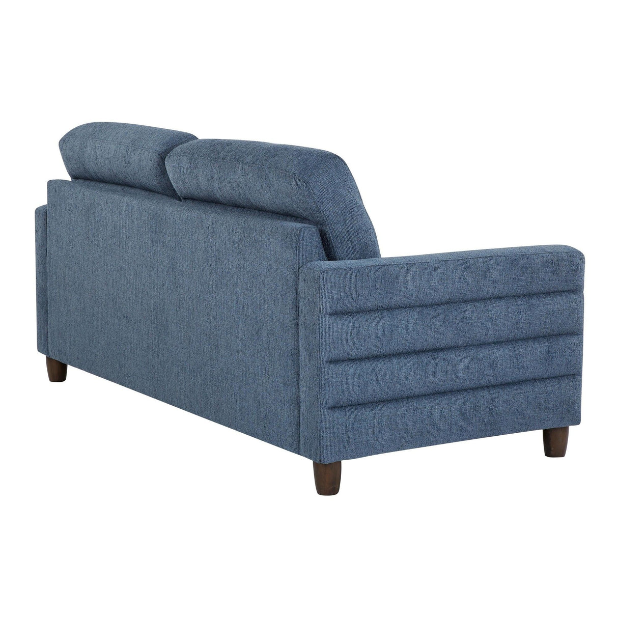 Willow - Upholstered Contemporary Sofa - Espresso Wood And Blue Fabric