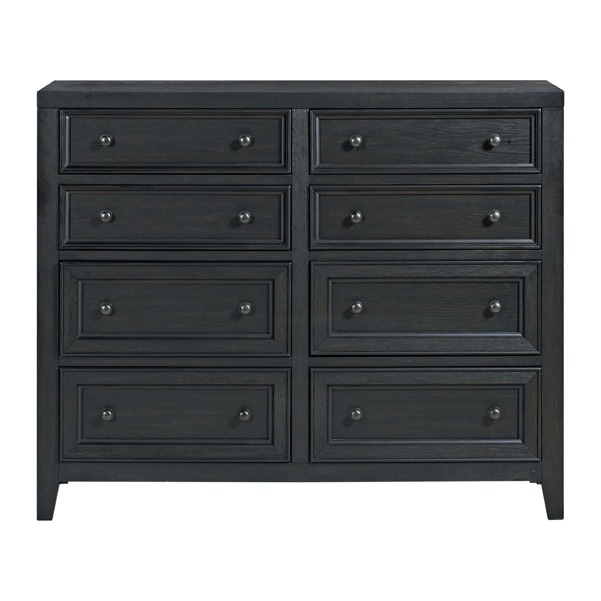 8 Drawer Dresser With Framed Fronts And Smooth Metal Glides