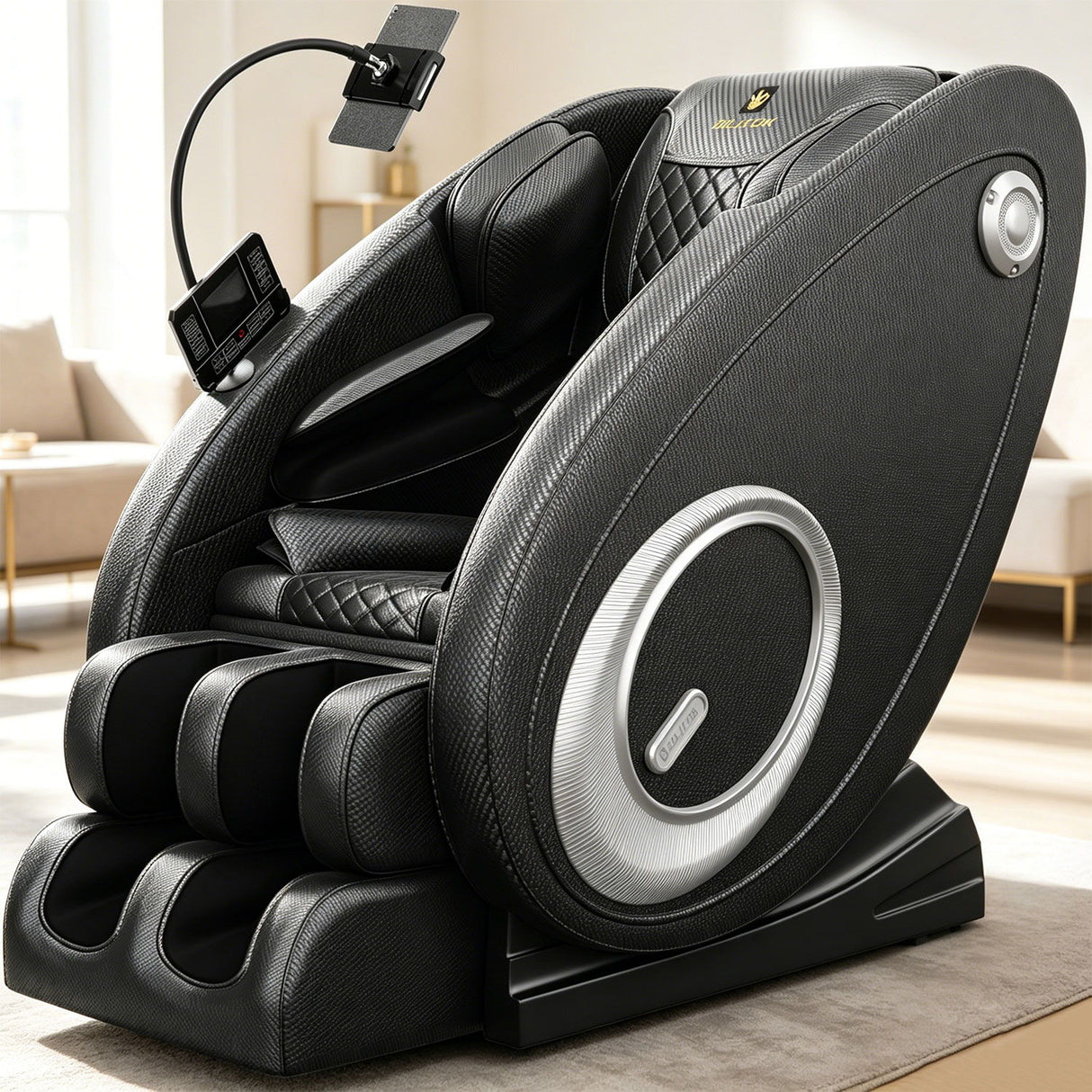 Massage Chair Recliner, Zero Gravity With Full Body Air Pressure - Black