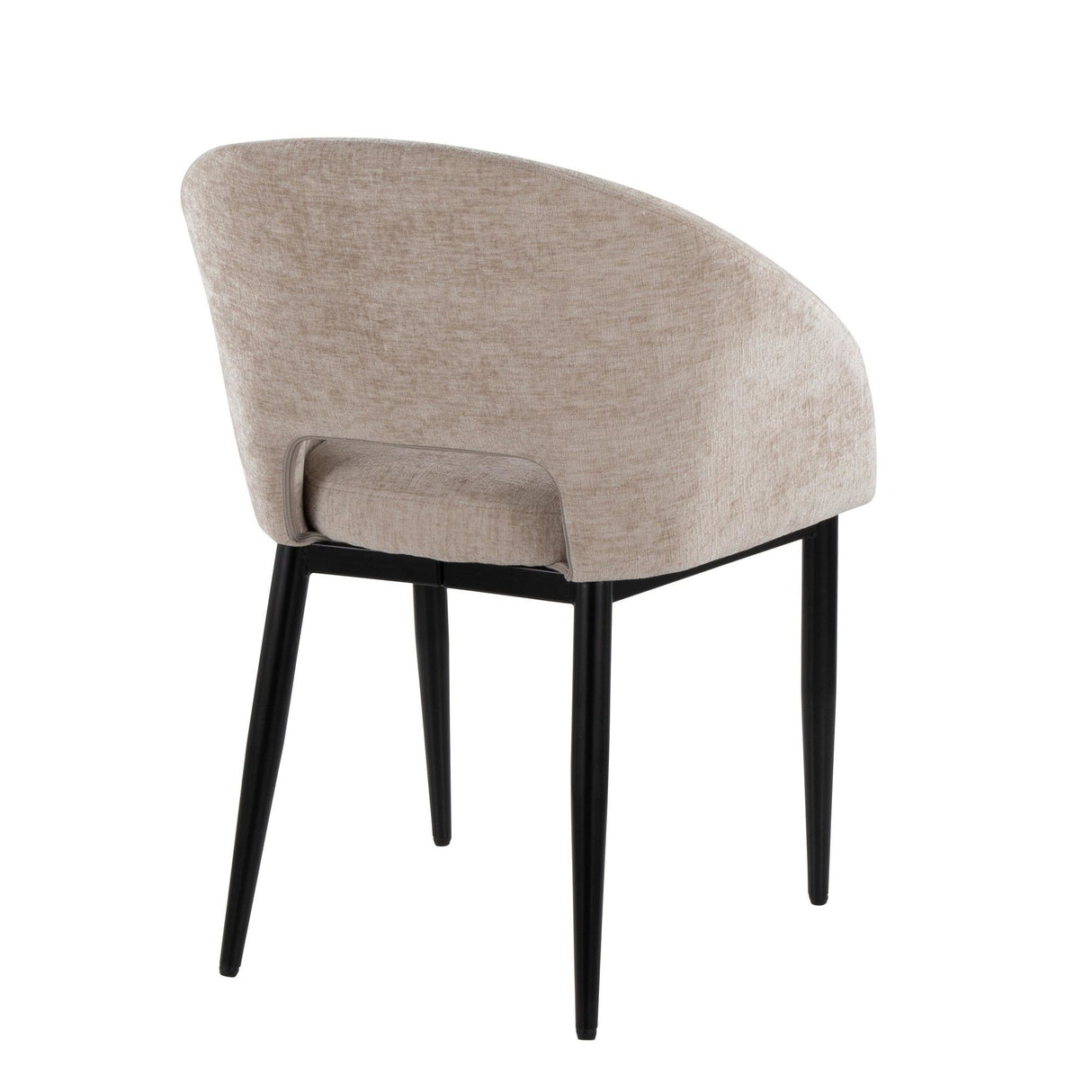 Renee - Upholstered Contemporary Chair (Set of 2) - Black Metal Legs