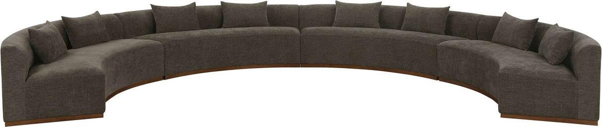 Avanti - Chenille Fabric Upholstered 4 Piece Modular Sectional