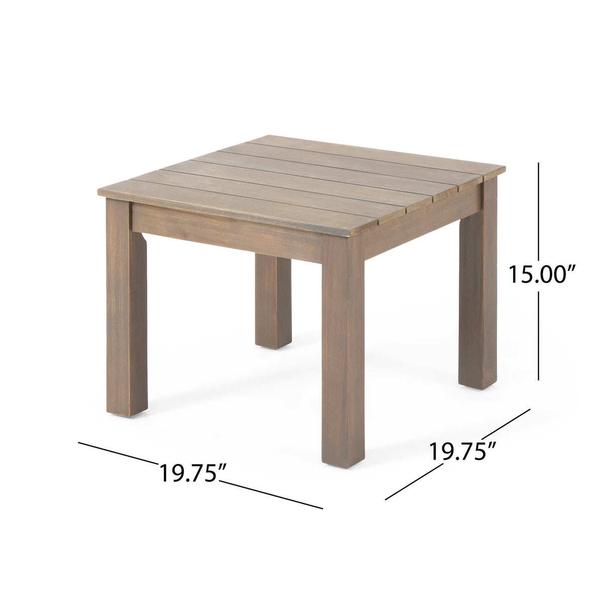 Halcyon - Outdoor Side Table With Slat Design
