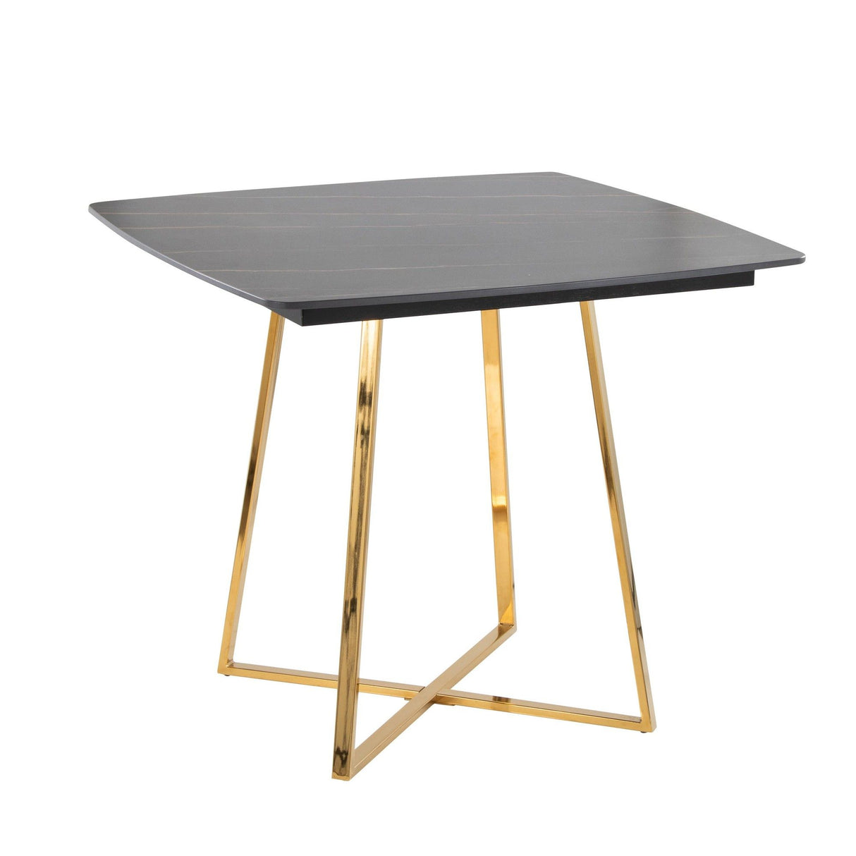 Folia - Dinette Table - Gold Metal