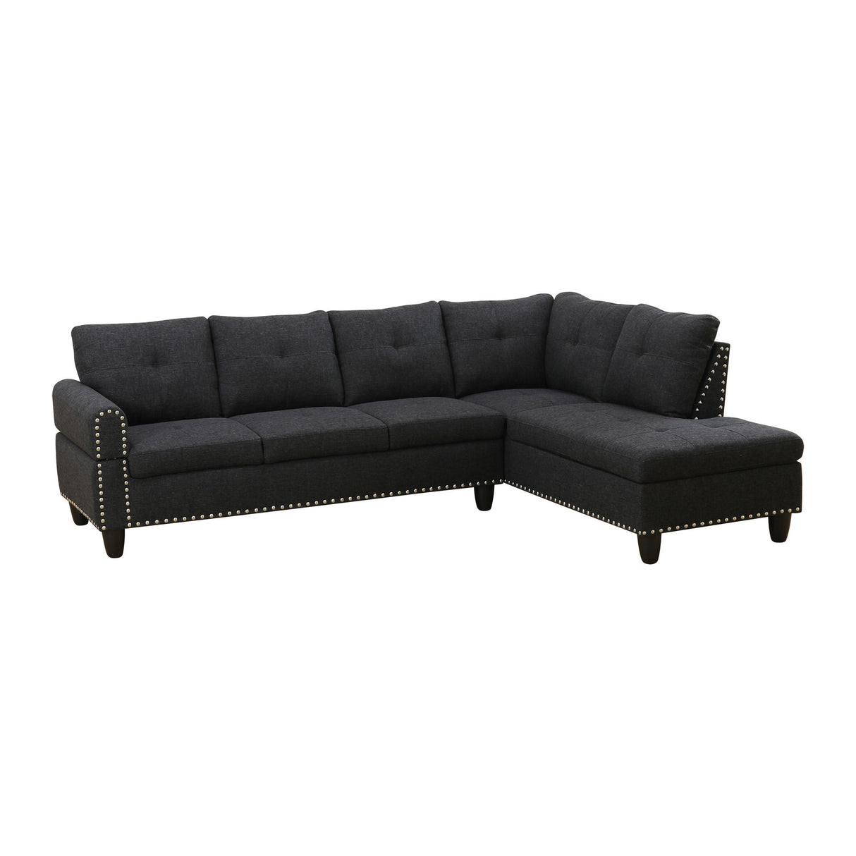 L - Shaped Sectional Sofa With Movable Left Chaise