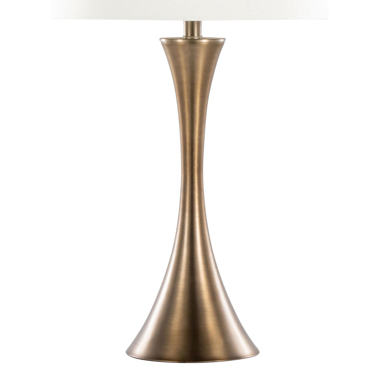 Lenuxe - 29" Metal Table Lamp (Set of 2) - Textured Linen Shade