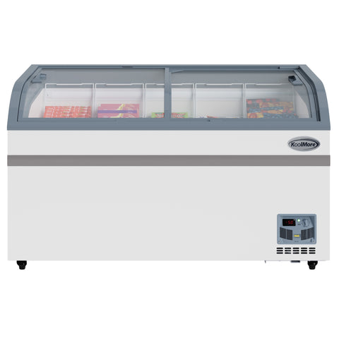 58 Inch Manual Defrost Island Chest Freezer in White, 14 cu. ft. (KM-ISCF-58MD)