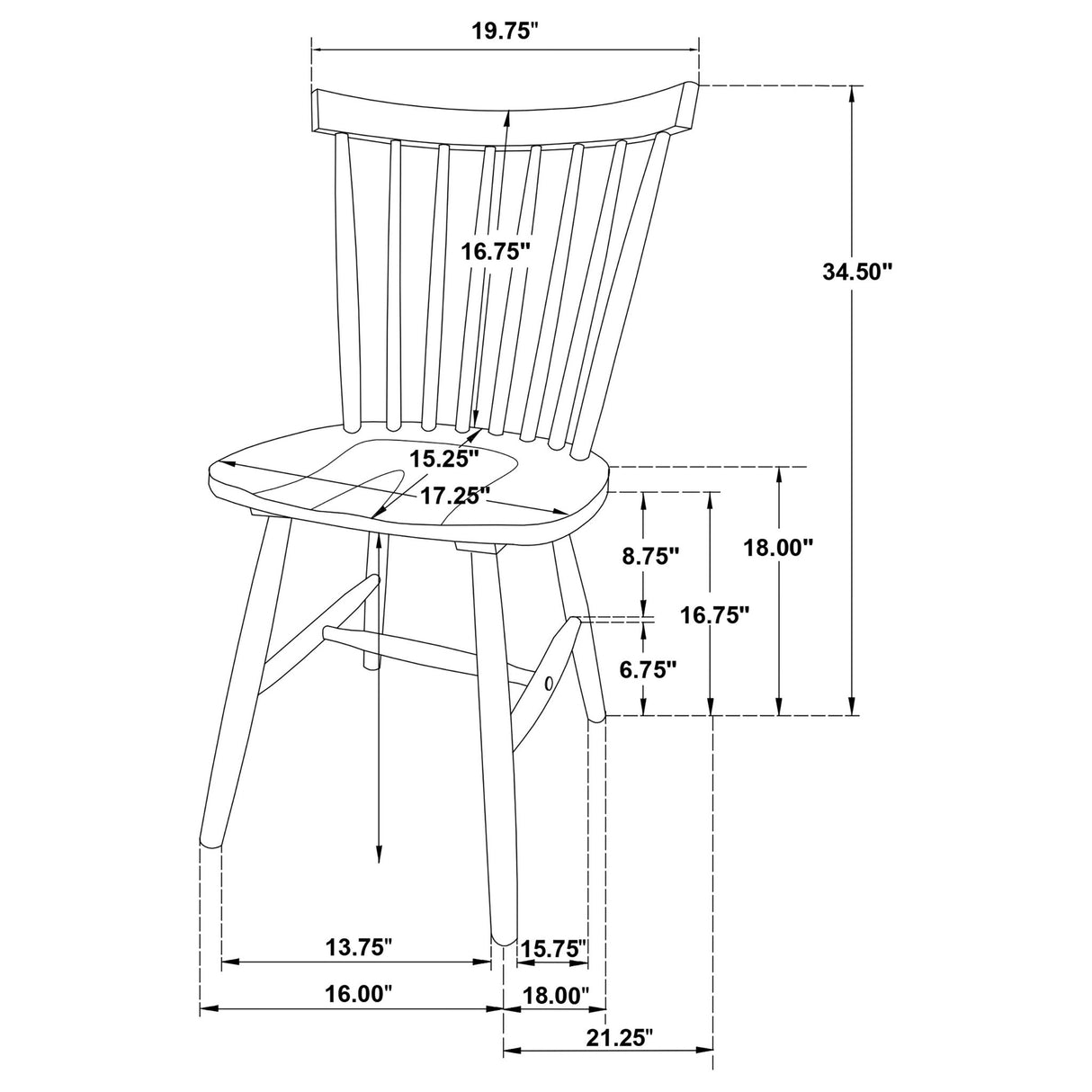 Hayward - Dining Side (Set of 2) - Black