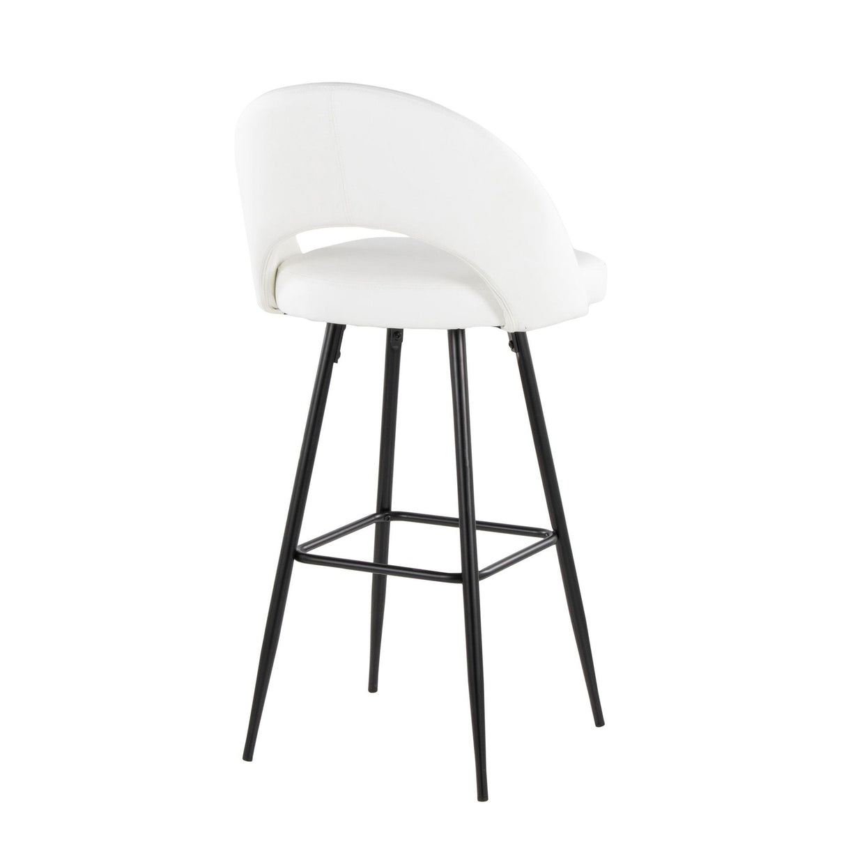 Renee - Upholstered Fixed-Height Barstool (Set of 2) - Black Base
