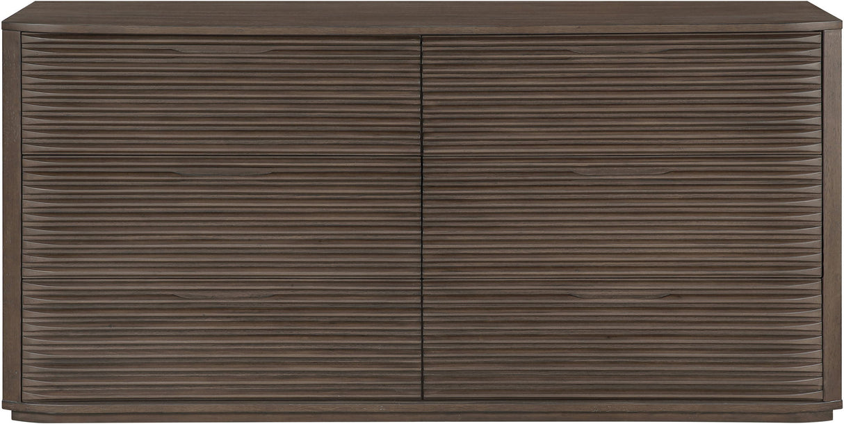Morino - Oak Veneer And Solid Wood Dresser - Brown