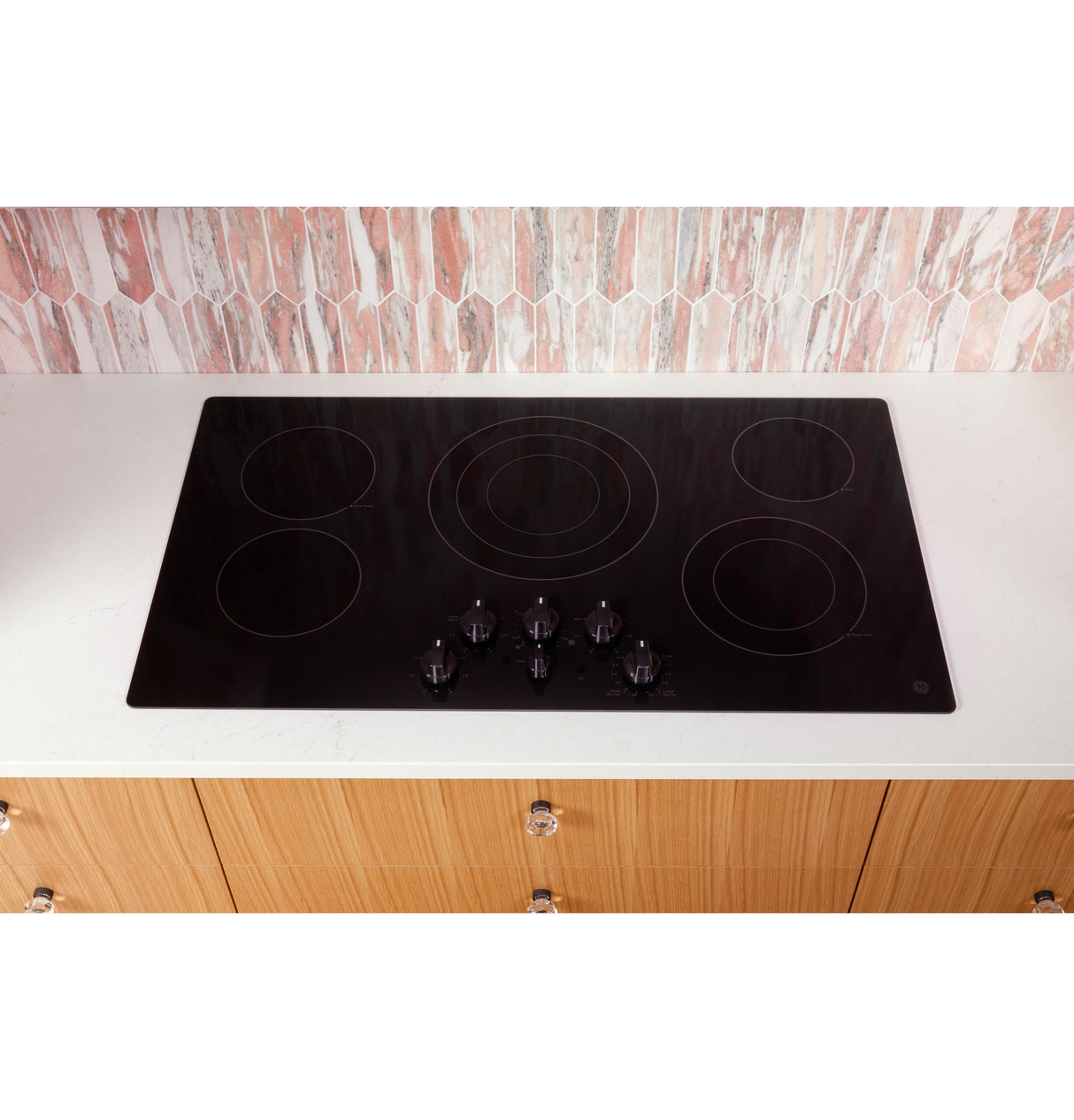 GE JEP5036DTBB - 36" Built-In Knob Control Electric Cooktop - Black