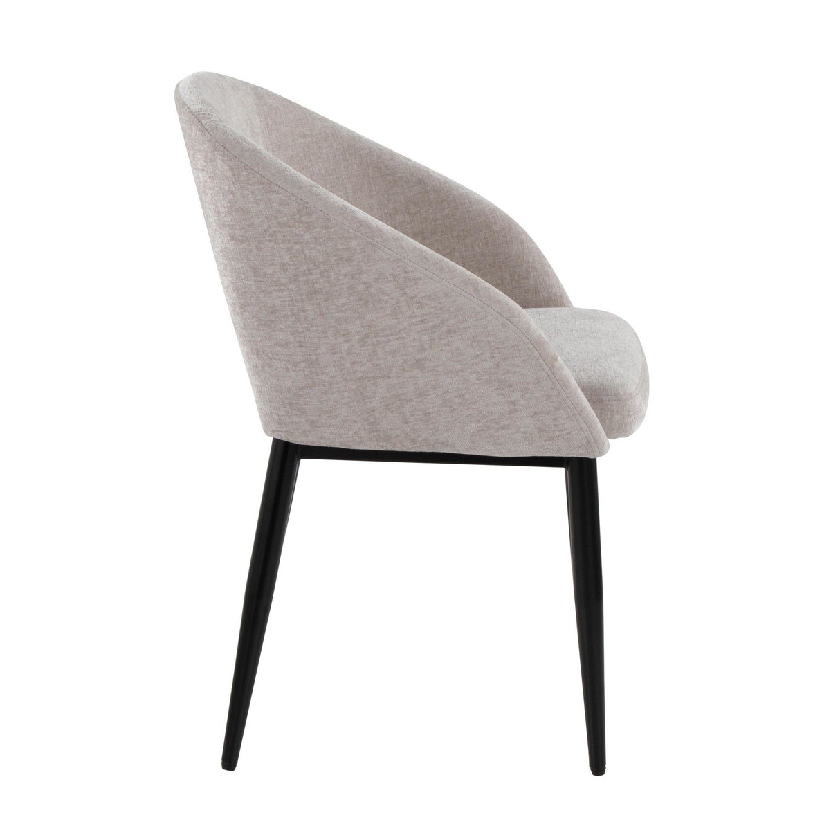 Renee - Upholstered Contemporary Chair (Set of 2) - Black Metal Legs