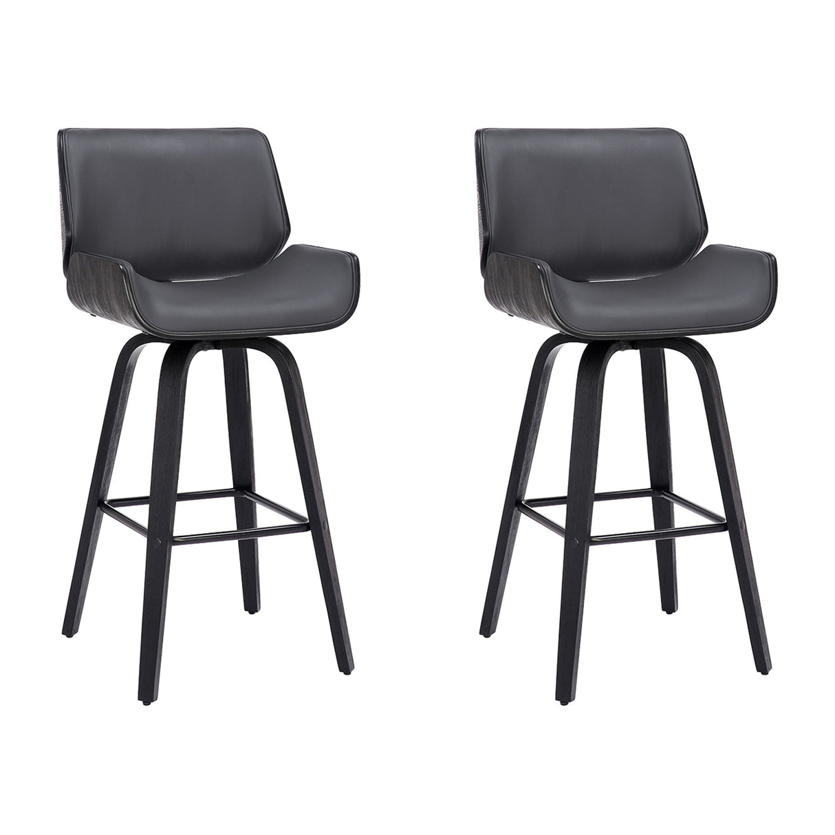 Tyler - 26" Counter Height Swivel Bar Stool With Black Frame