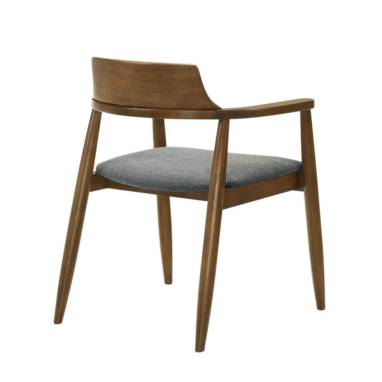 Emorie - Upholstered Solid Wood Dining Chair - Charcoal / Walnut