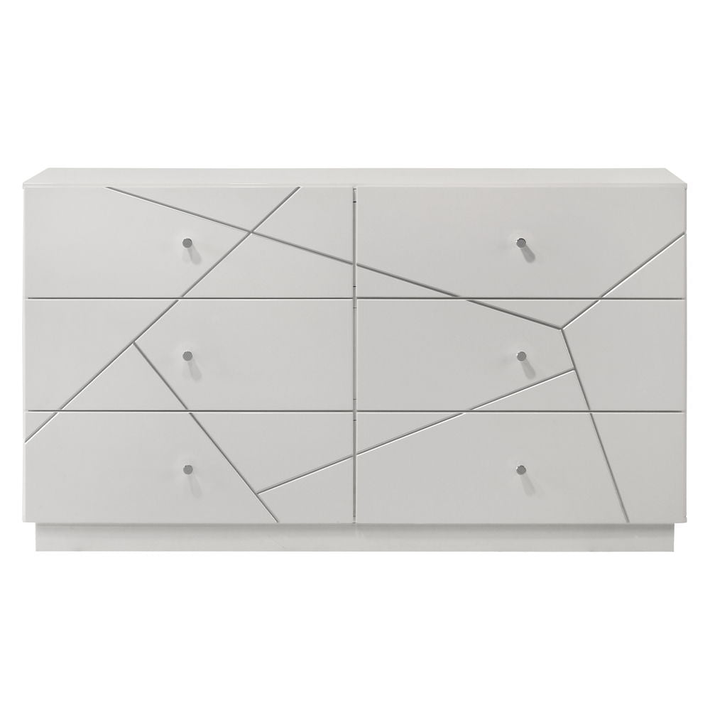 Esther - Dresser - White / Silver