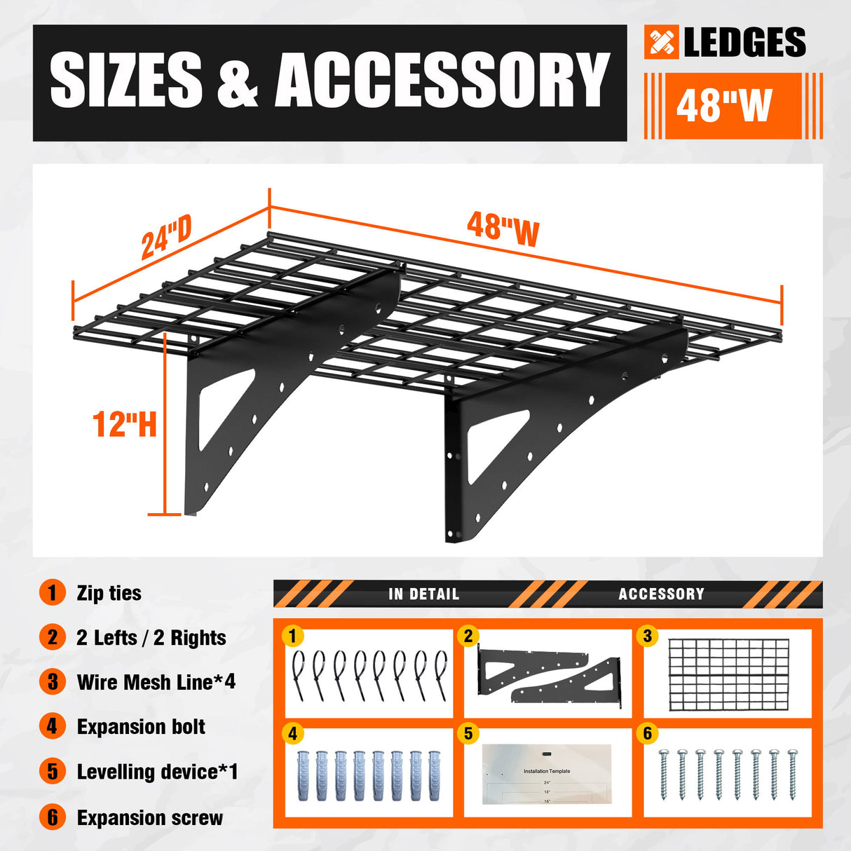 Wall Mounted Shelf For Garage