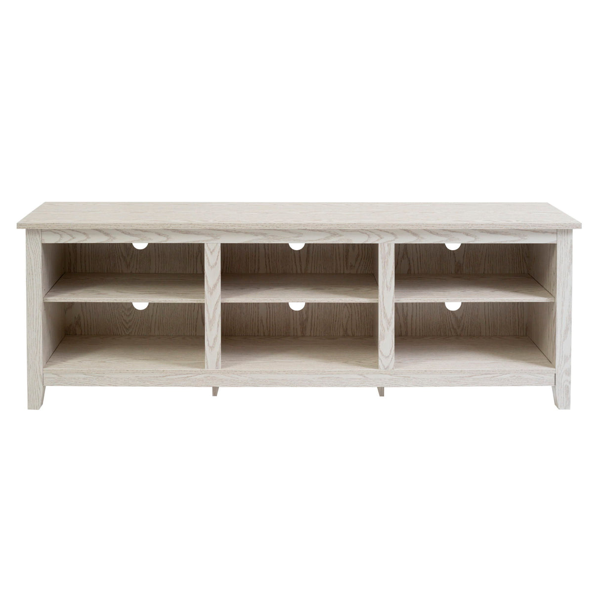 Modern Transitional 3 Shelf Open Storage 70" TV Stand For 80" TVs