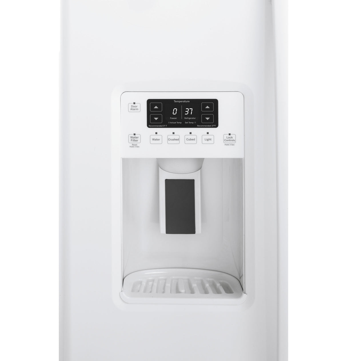 GE GZS22DGJWW - 36 in. 21.9 cu. ft. Counter Depth Side by Side Refrigerator with Ice & Water Dispenser - White