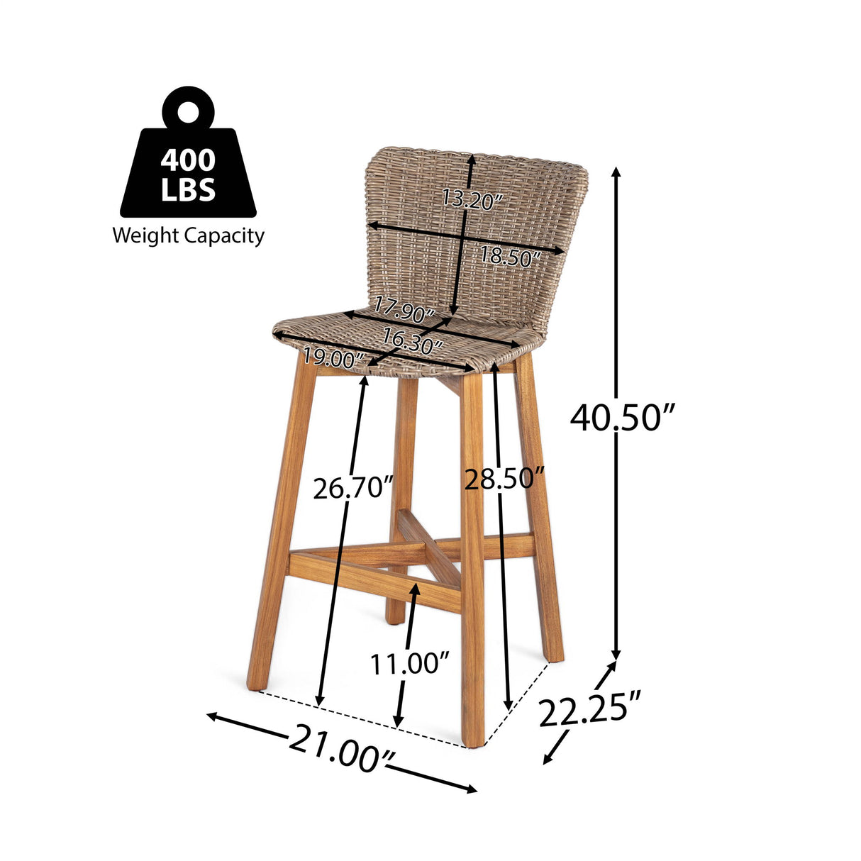 Lymington - Outdoor Bar Stool (Set of 2)