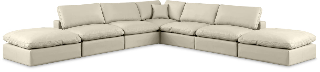 Comfy - 7 Piece Faux Leather Modular Corner Sectional