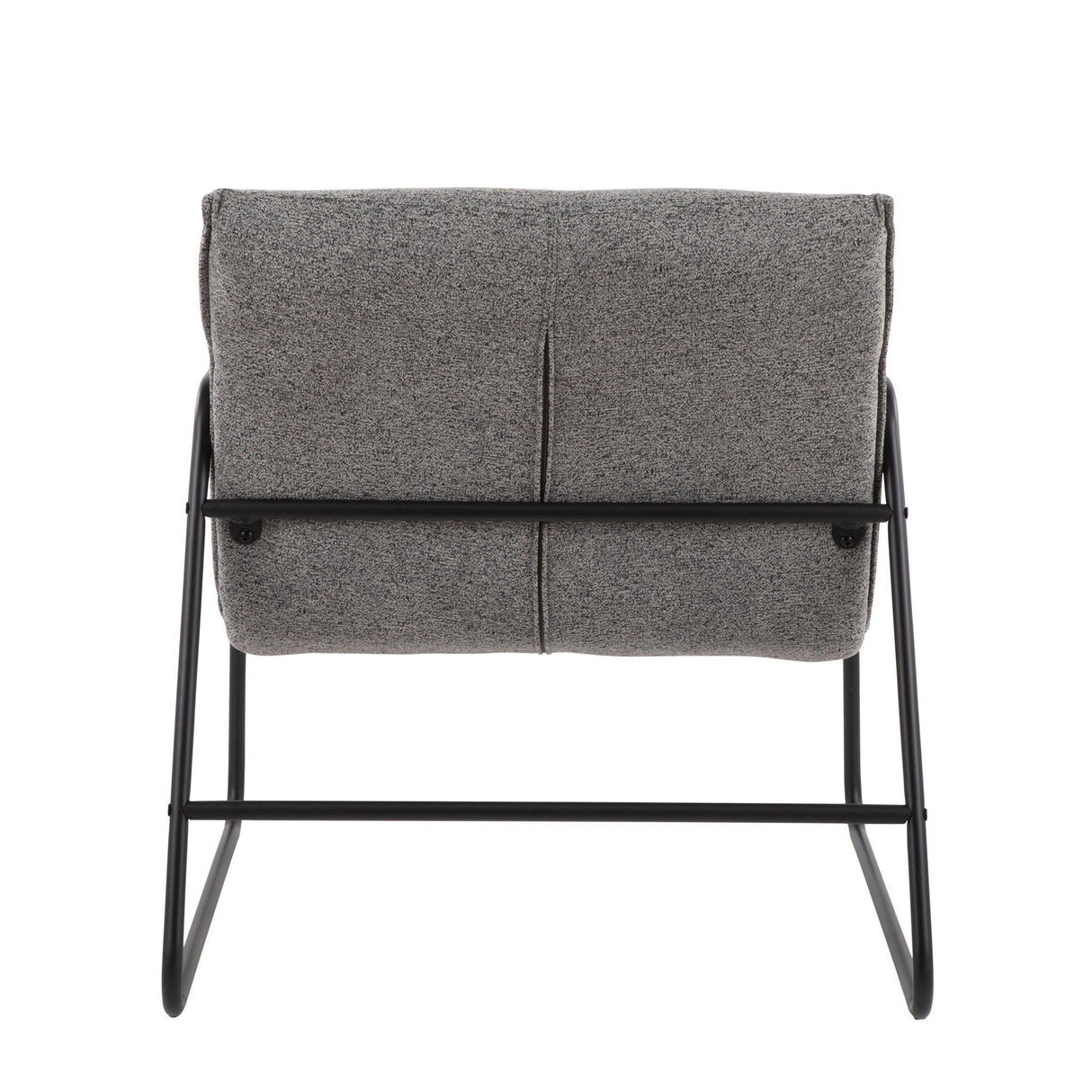 Casper - Arm Chair - Black Steel And Gray Noise Fabric