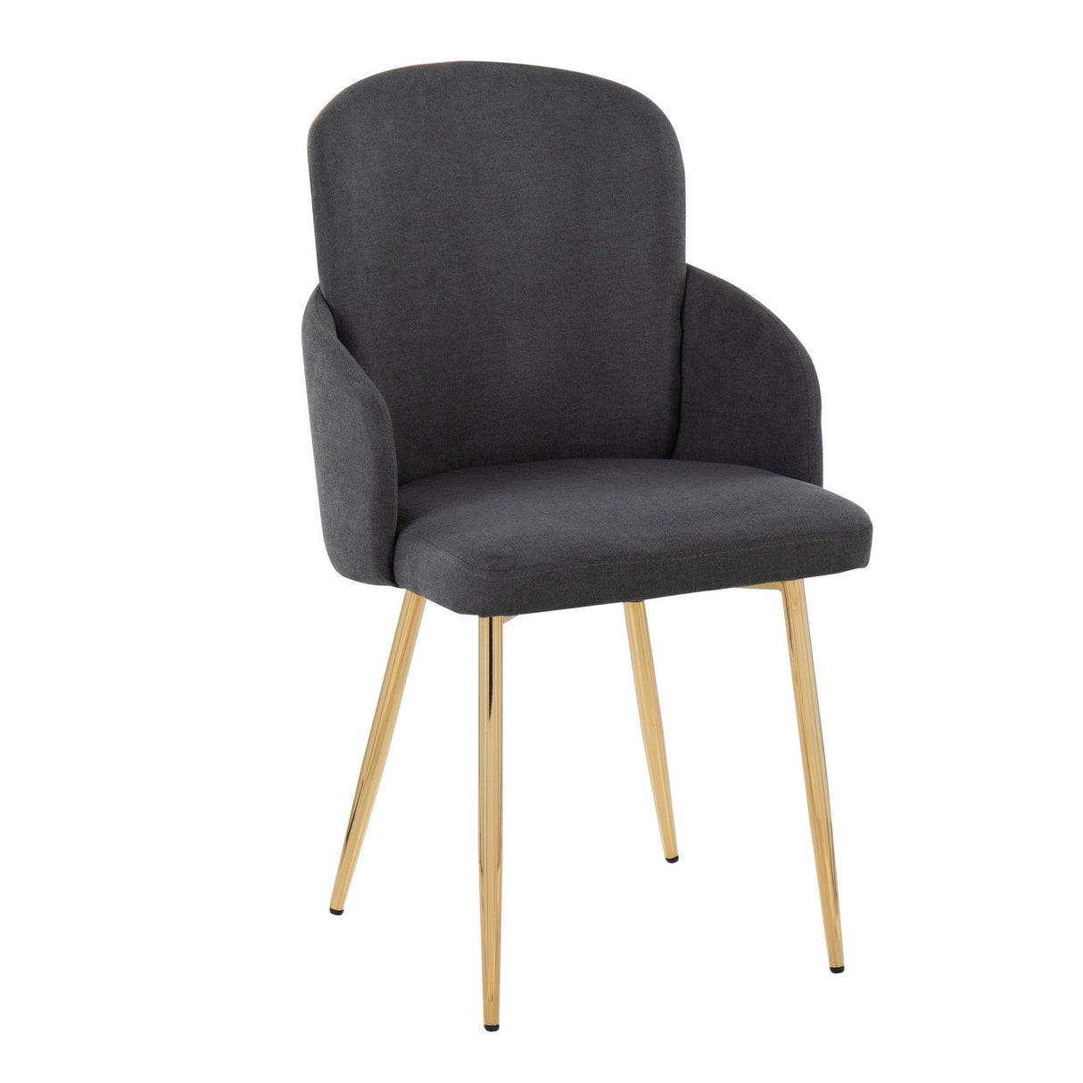 Dahlia - Contemporary Dining Chair (Set of 2) - Gold Metal Frame