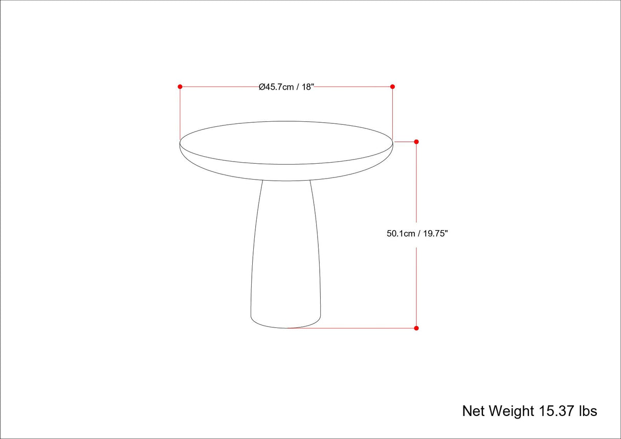 Dominique - Cast Aluminum Side Table - Brown