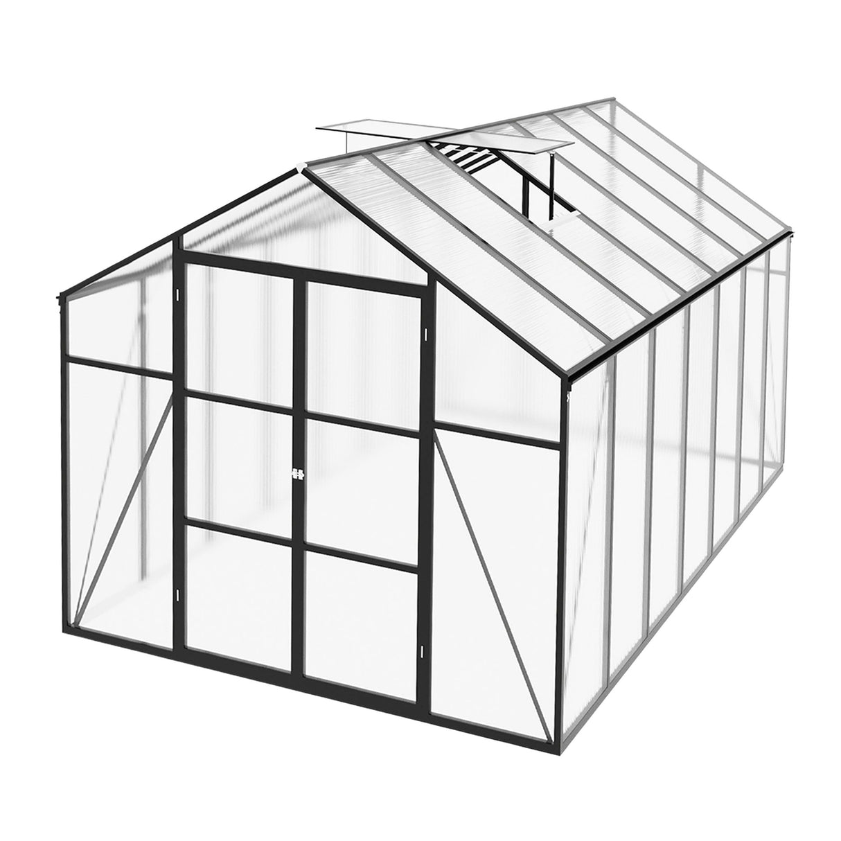 Gain Height Windproof Greenhouse All Season Outdoor Garden Shelter