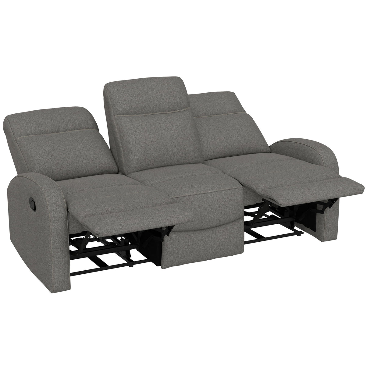 Manual Reclining Sofa With Dual Independent Recliners