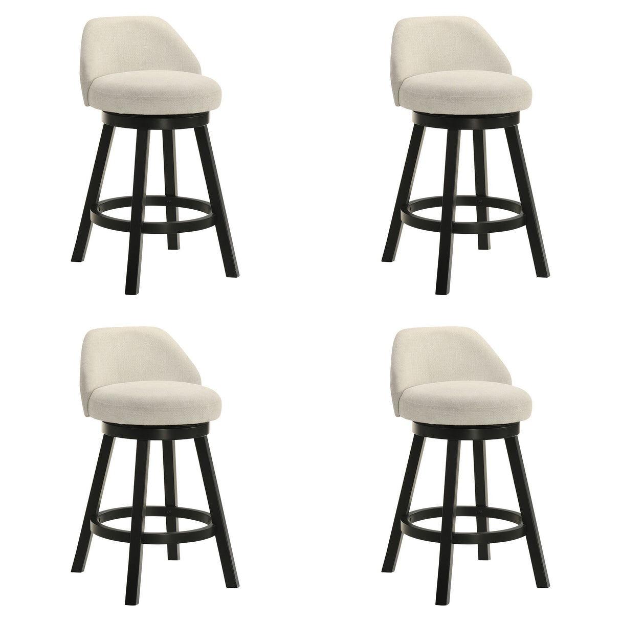 Erika - Modern Transitional Swivel Wood Counter Height Kitchen Bar Stool