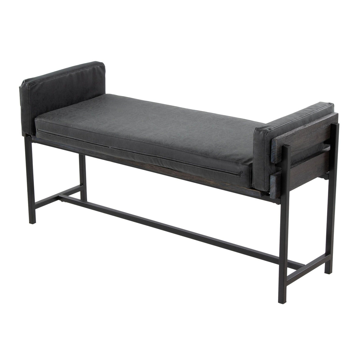 Kari - Farmhouse Bench - Gray Wood
