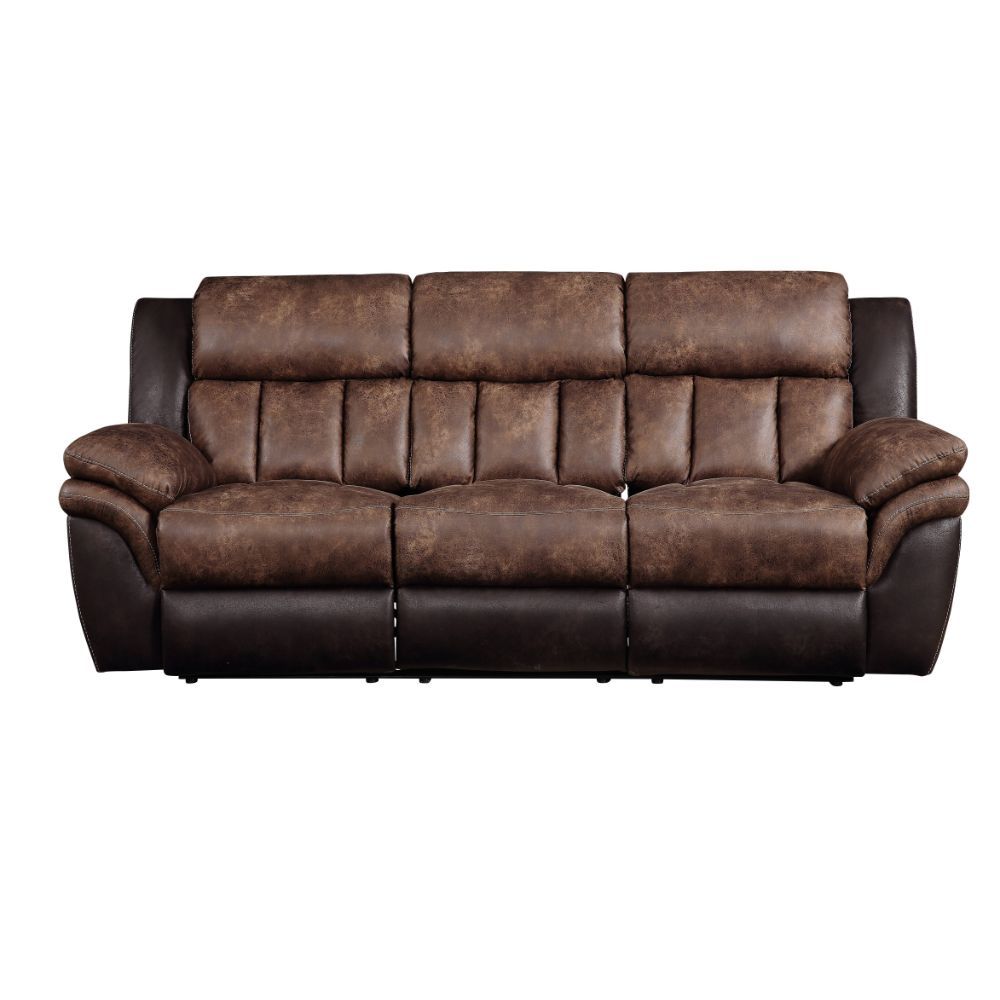 Jaylen - Motion Sofa - Toffee & Espresso Polished Microfiber