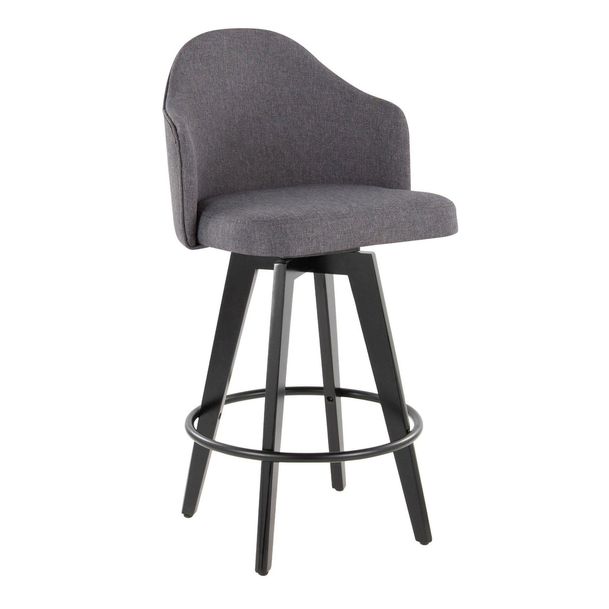 Ahoy - Fixed-Height Counter Stool (Set of 2) - Black Bamboo Legs