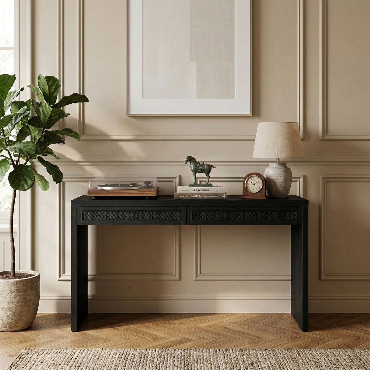 Avro - Solid Wood And Oak Veneer Desk