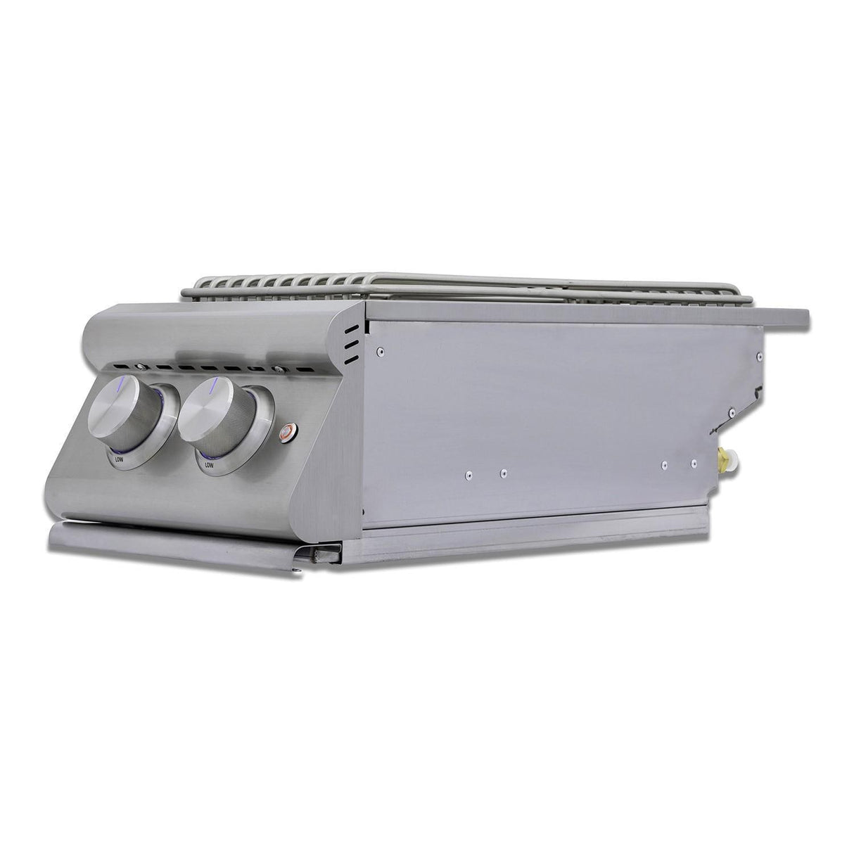 Blaze LTE+ Natural Gas Stainless Steel Double Side Burner w/ Lid - BLZ-SB2-LTE3-NG