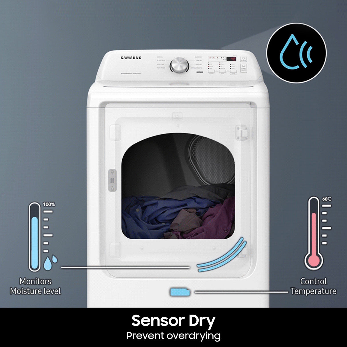 7.2 cu. ft. Gas Dryer with Sensor Dry in White - (DVG45T3200W)