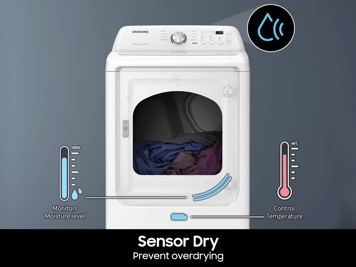 7.2 cu. ft. Gas Dryer with Sensor Dry in White - (DVG45T3200W)