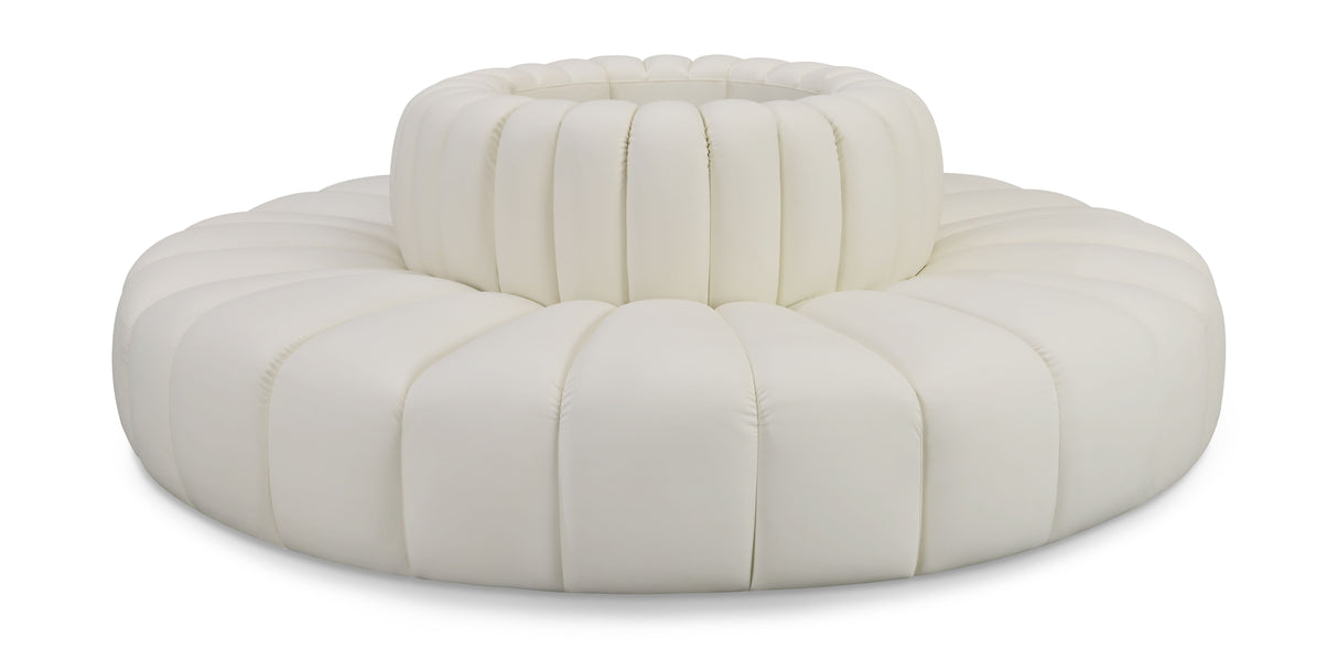 Arc - Faux Leather 8 Piece Round Modular Sofa