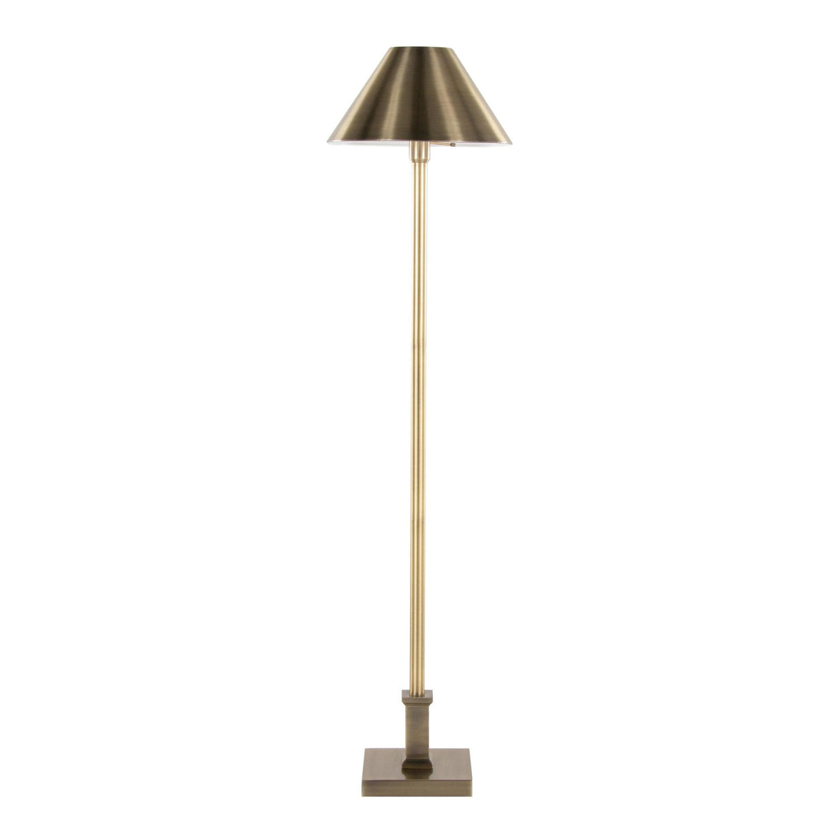 Perry - 60" Metal Floor Lamp - Antique Brass