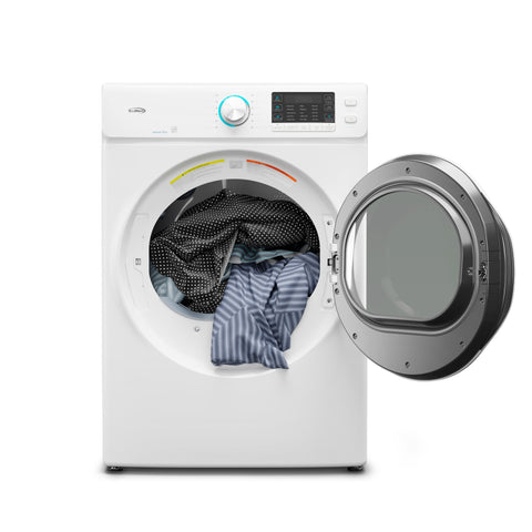 8 cu. ft. Large Capacity Stackable Vented Electric Front Load Dryer in White, 240V (FLD-8CWH)