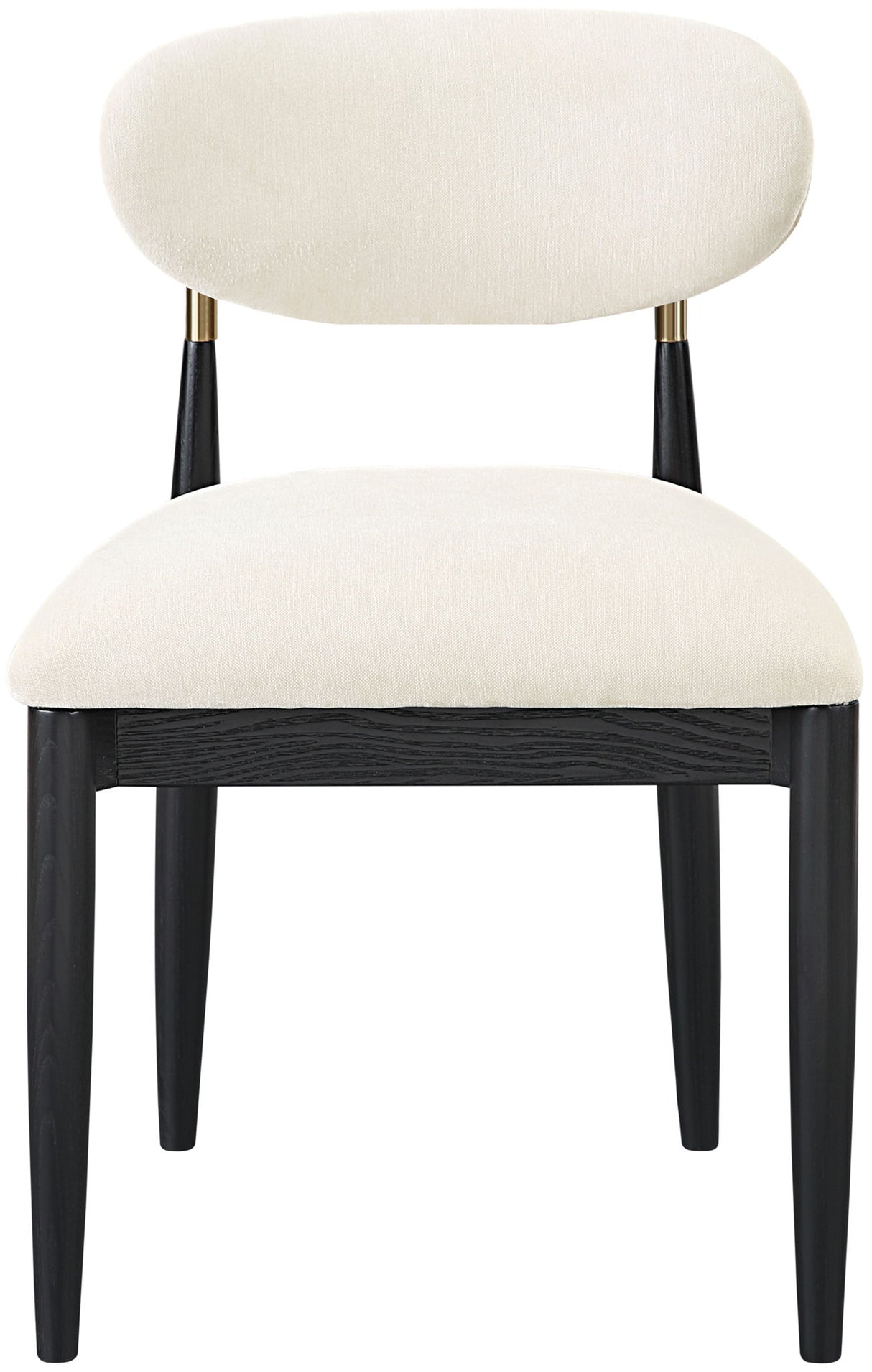 Riccio - Fabric Dining Side Chair (Set of 2) - Black And Gold Frame