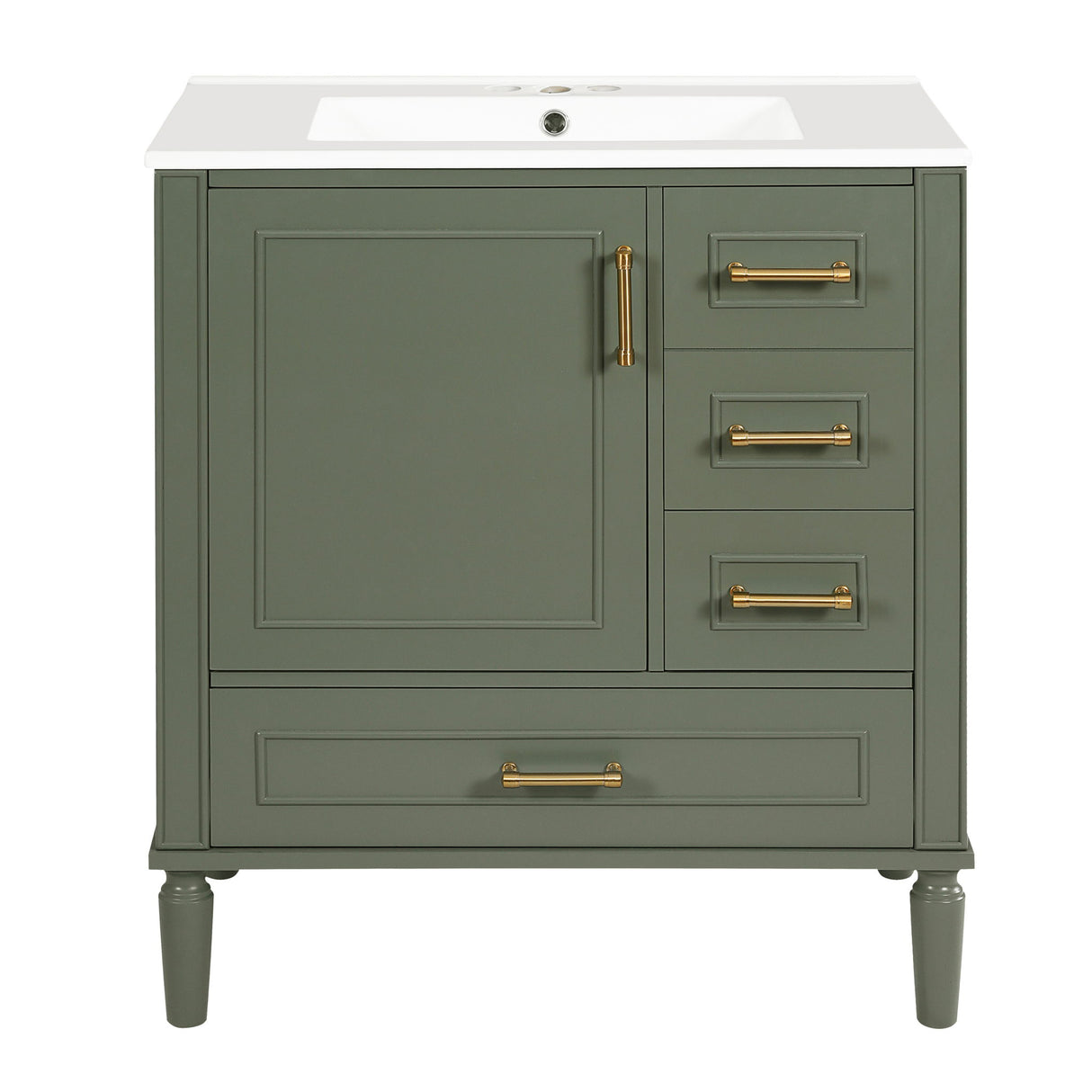 Traditional Bathroom Vanity Set With Soft Close Doors