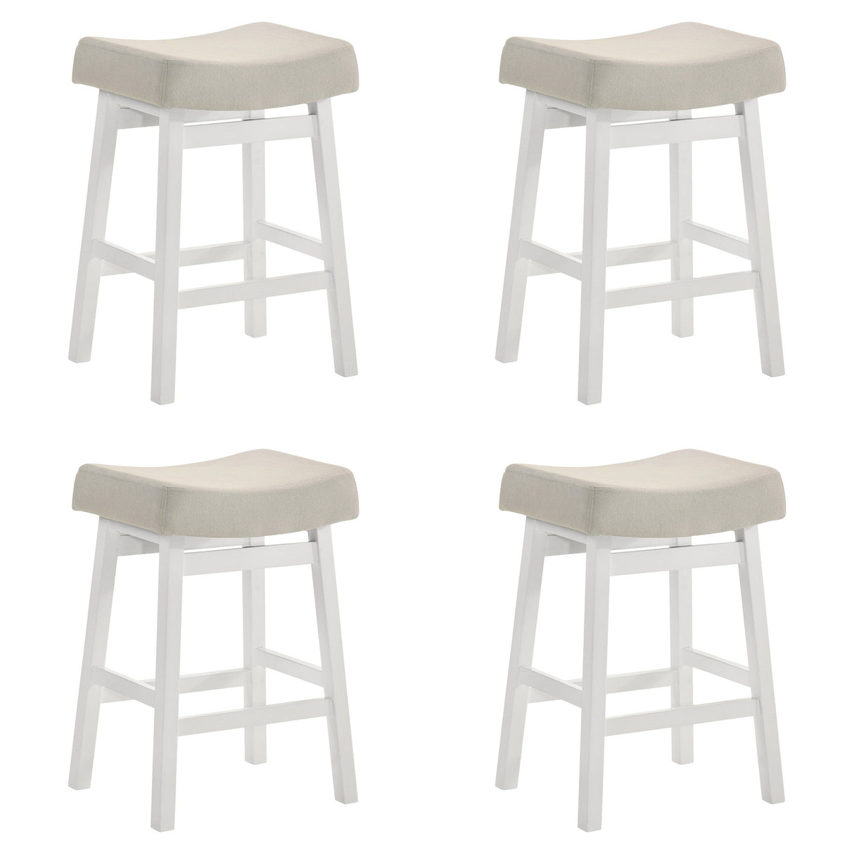 Lenon - Modern Farmhouse Wood Counter Height Kitchen Bar Stool