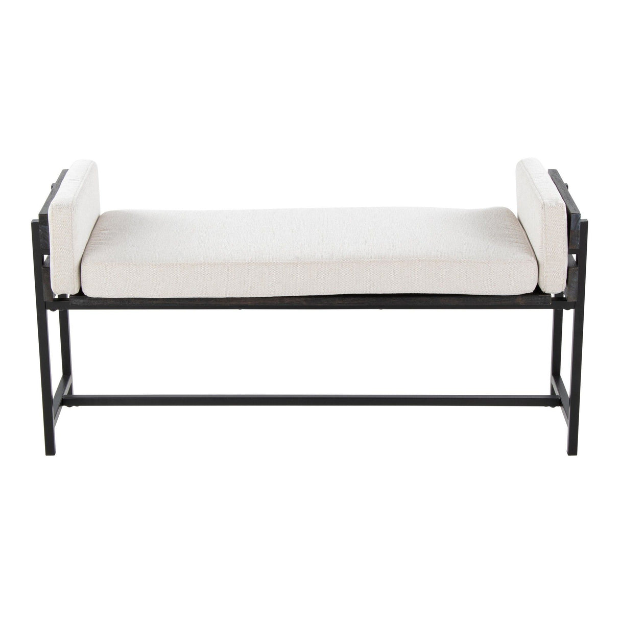 Kari - Farmhouse Bench - Gray Wood