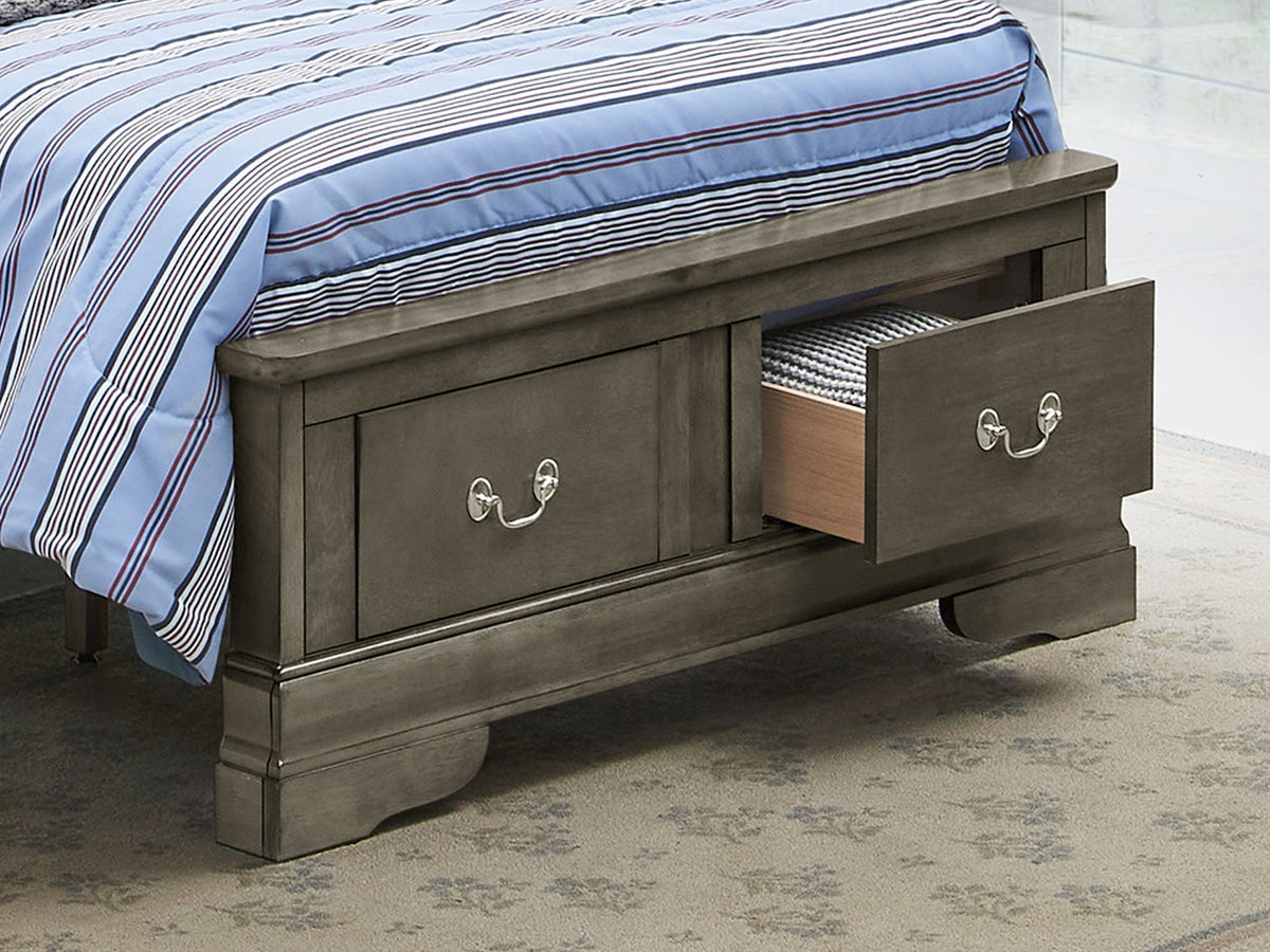 Upholstered Panel Sleigh Bed Design