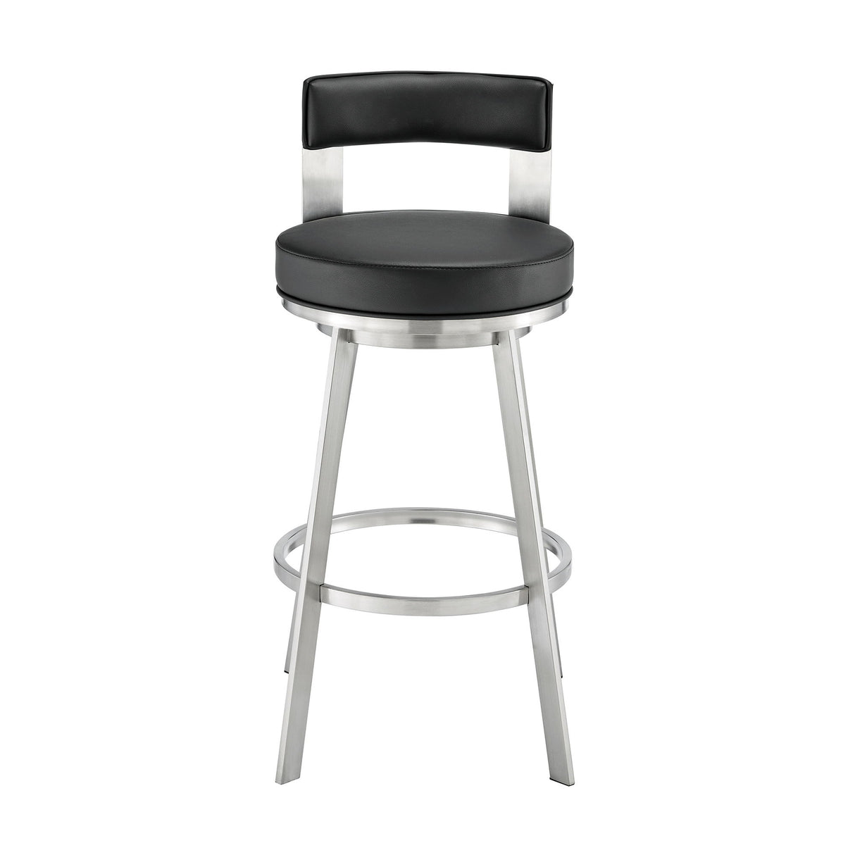 Flynn - Swivel Bar Stool - Brushed Steel