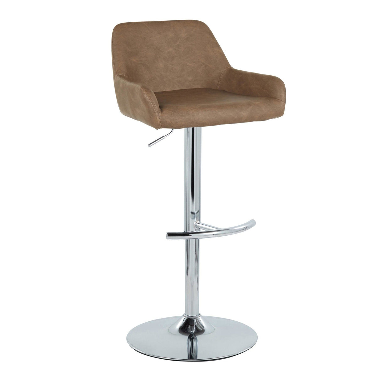 Daniella - Adjustable Barstool (Set of 2) - Chrome Base