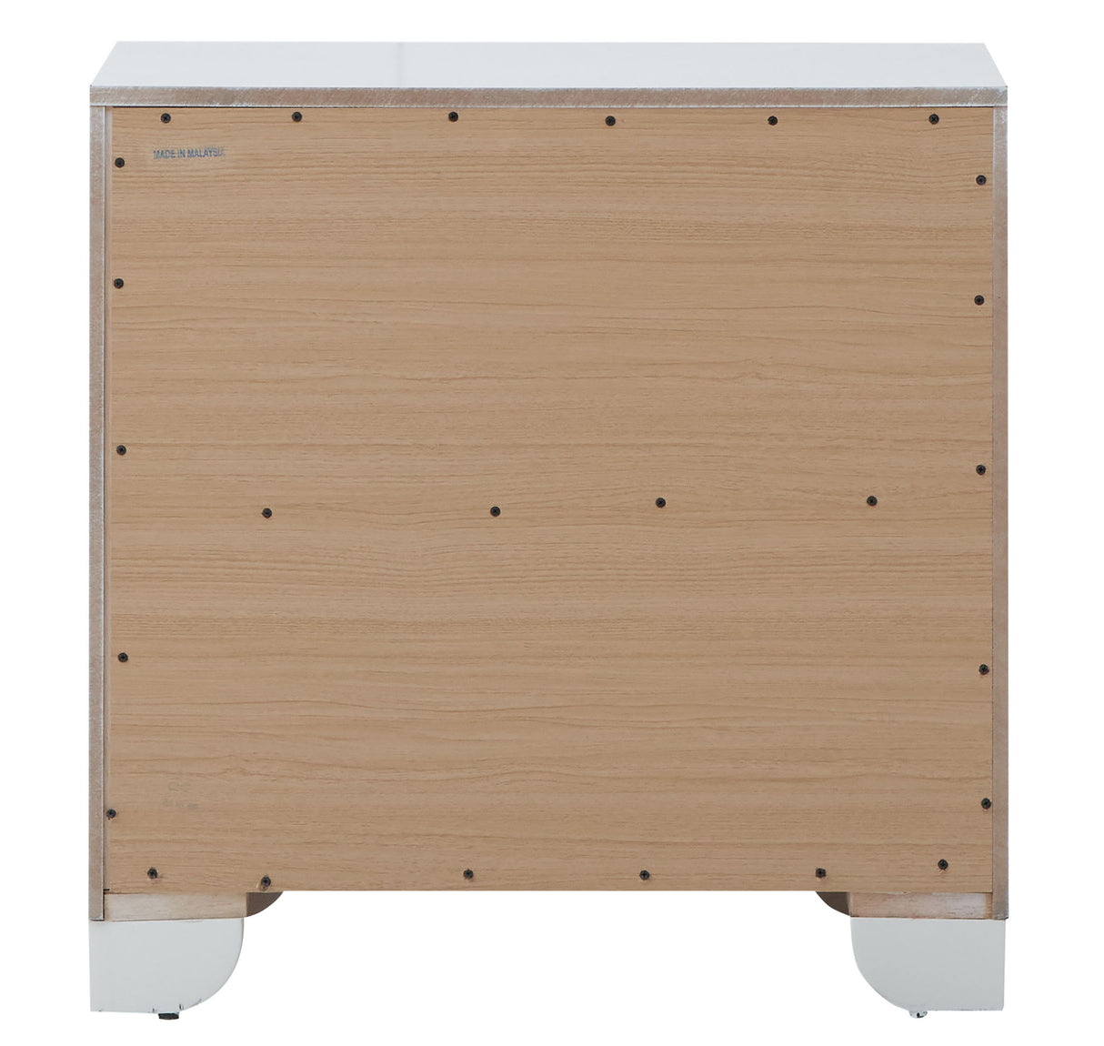 Contemporary Nightstand - Silver Champagne - Particle Board