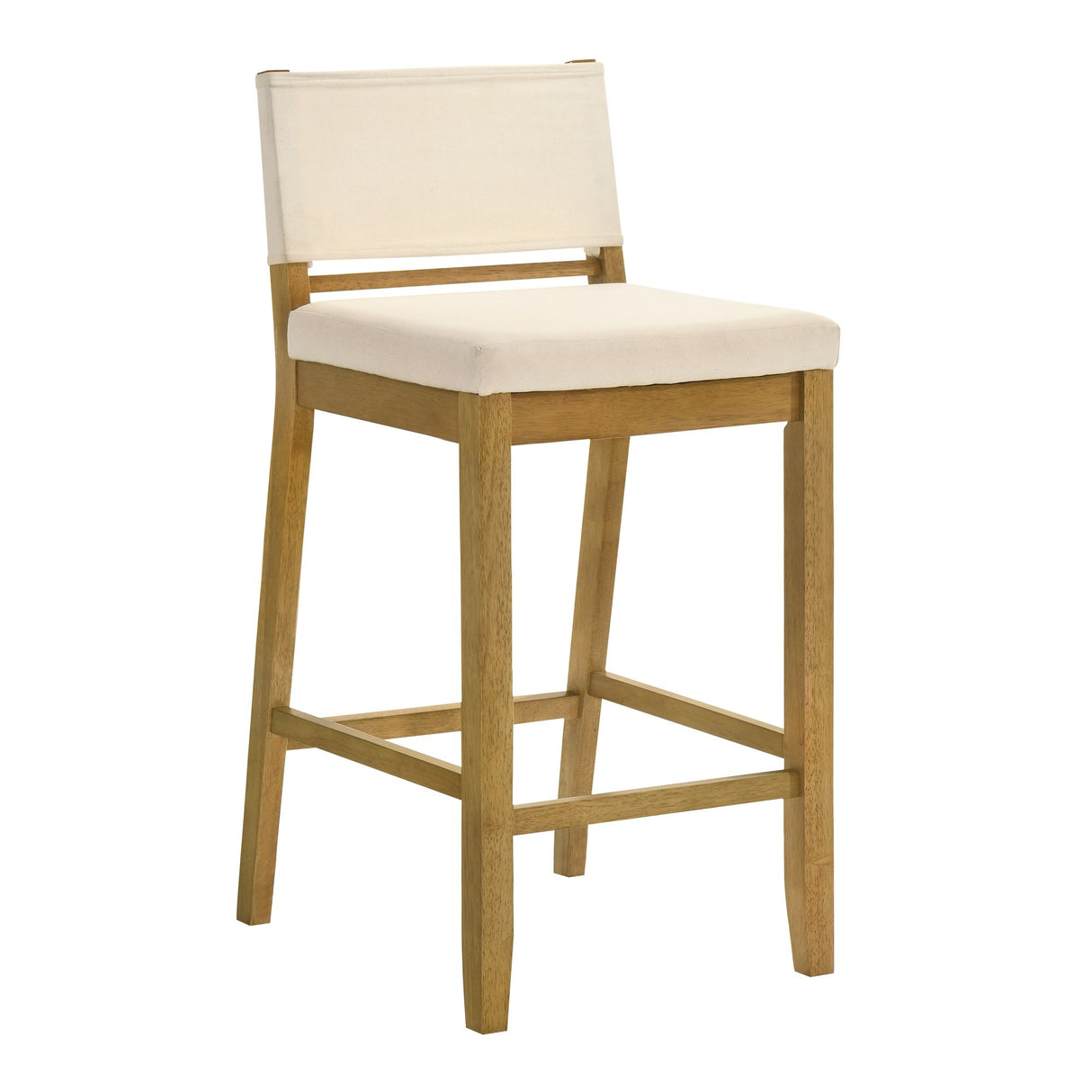 Yaneli - Contemporary Natural Wood Bar Height Kitchen Bar Stool