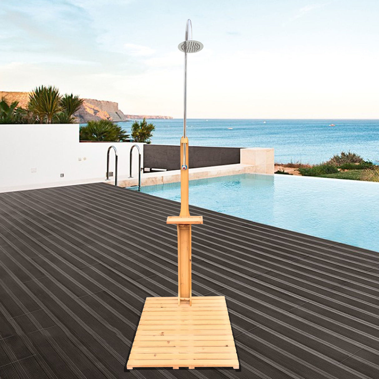 Outdoor Garden Pool Shower With Chassis Board For Patio